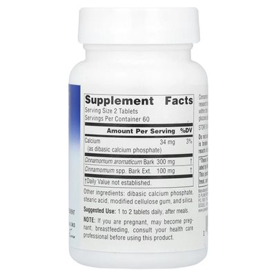 Planetary Herbals, Full Spectrum ™ Cinnamon Extract, 400 mg, 120 tabletów (200 mg na tablet)