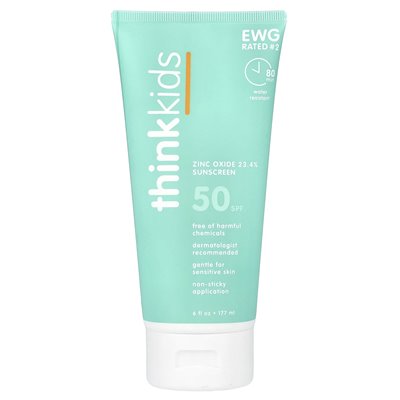 Pomyśl, ThinkIds, filtr przeciwsłoneczny tlenku cynku, SPF 50, 6 Fl Oz (177 ml)