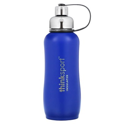 Pomyśl, myśli, izolowana butelka sportowa, niebieska, 25 uncji (750 ml)
