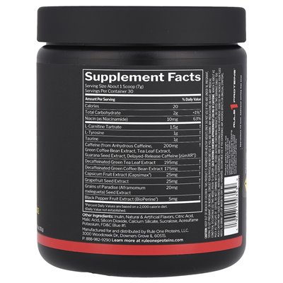 Reguła One Białka, Burn ™, Thermo Waga, Blue Razz Lemonade, 7,41 uncji (210 g)