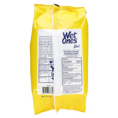 Wet Ones, Antibacterial Deodorizing Wipes with Baking Soda, For Dogs, Tropical Splash, 100 Wipes Wet Ones, Antibacterial Deodorizing Wipes with Baking Soda, For Dogs, Tropical Splash, 100 Wipes