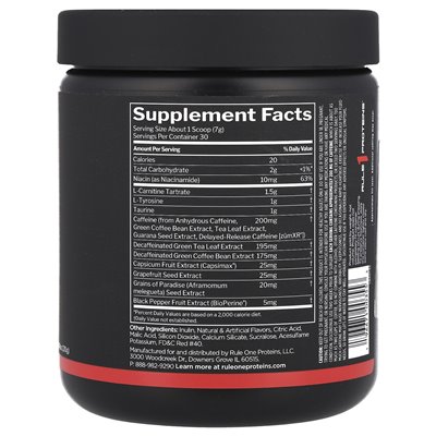 Reguła One Białka, Burn ™, Thermo Maszyna, stożka śniegu, 7,41 uncji (210 g)