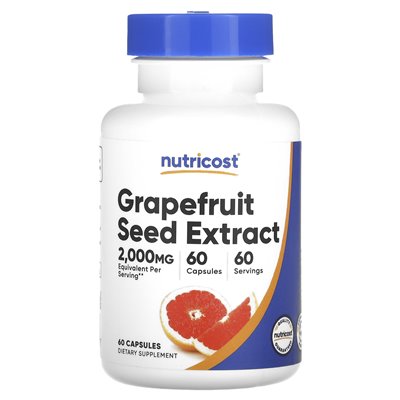 Nutricost, ekstrakt z nasion grejpfruta, 2000 mg, 60 kapsułek