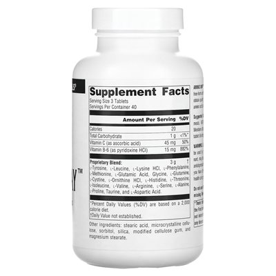Source Naturals, Day Amino, 1000 mg, 120 Tabletten