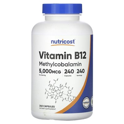 Nutę, witamina B12, 5000 mcg, 240 kapsułek