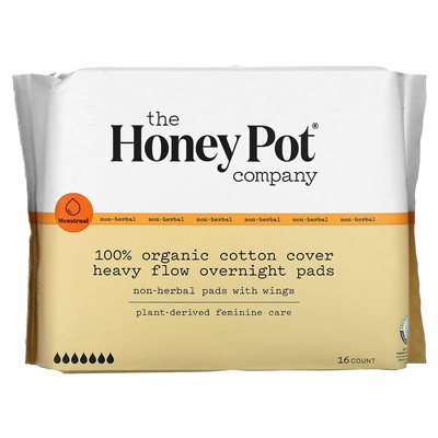 The Honey Pot Company, 100% organicznej bawełny ciężki przepływ na noc, 16 liczy