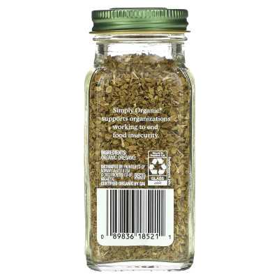 Po prostu organiczne, oregano, 0,75 uncji (21 g)