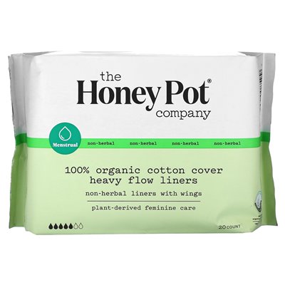 The Honey Pot Company, 100% organicznej bawełny, podkładki ciężkich przepływów, 20
