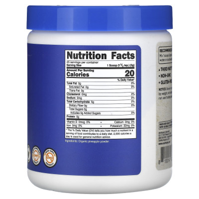 Nutricost, Organic Pineapple Powder, Unsweetened, 8 oz (227 g)
