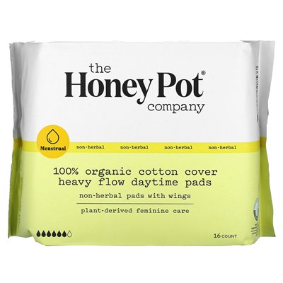 The Honey Pot Company, 100% ekologiczna bawełniana pokrywa ciężkiego przepływu podkładki dzienne, 16 liczba