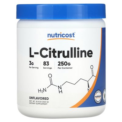 Nutricost, L-cytrulina, niezmożony, 8,8 uncji (250 g)