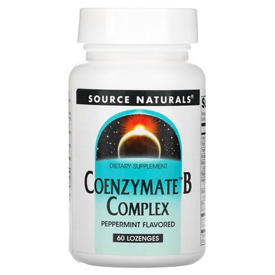 Source Naturals, Kompleks B Coenzymate, Mentol, 60 pastylek Source Naturals, Kompleks B Coenzymate, Mentol, 60 pastylek