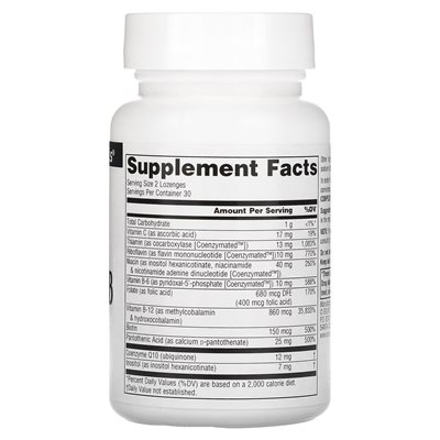 Source Naturals, Kompleks B Coenzymate, Mentol, 60 pastylek Source Naturals, Kompleks B Coenzymate, Mentol, 60 pastylek