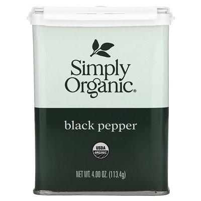 Simply Organic Black Pepper, 4 oz (113.4 g)