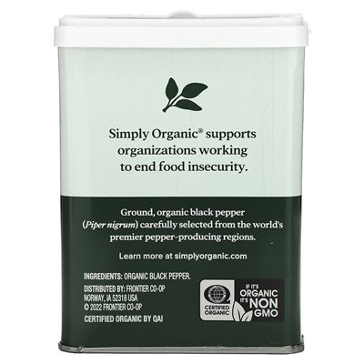 Simply Organic Black Pepper, 4 oz (113.4 g)