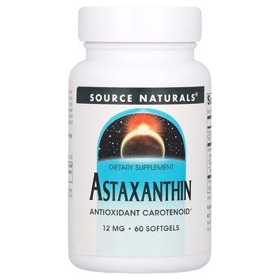 Źródło Naturals, Astaksanthin, 12 mg, 60 miękkich Źródło Naturals, Astaksanthin, 12 mg, 60 miękkich