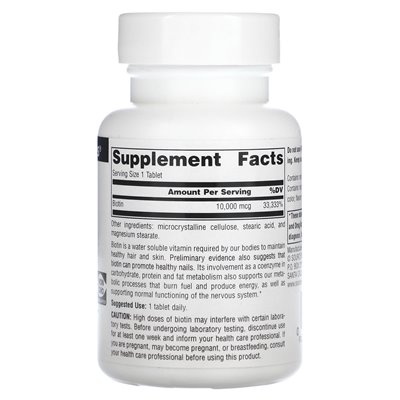 Źródło Naturals, Biotyna, 10 000 mcg, 120 tabletek Źródło Naturals, Biotyna, 10 000 mcg, 120 tabletek