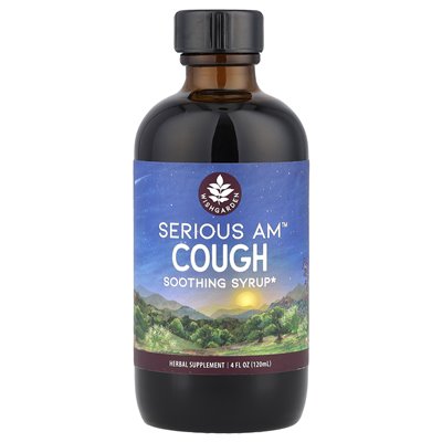 Zioła Wishgarden, Serious AM ™, kojący syrop, 4 fl oz (120 ml)