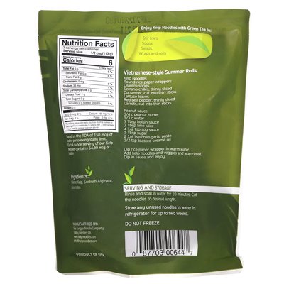 SEA PLANGLE NOODLE Company, Seaweed Noodles with Green Tea, 12 oz (340 g)