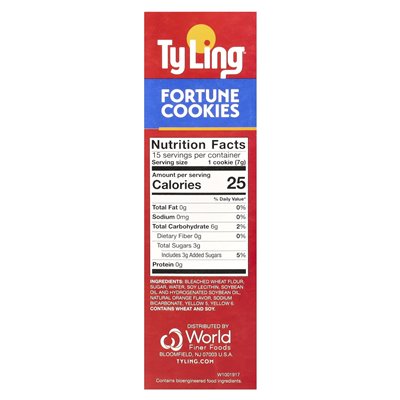 Ty Ling, Glückskekse, 15 einzeln verpackt, 3,5 oz (99 g)
