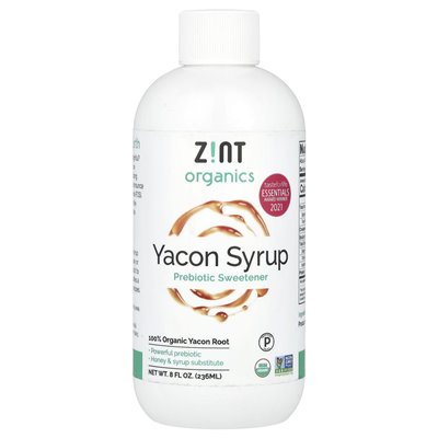 Zint, Organics, Yacon-Sirup, präbiotischer Süßstoff, 8 Fl Oz (236 ml)