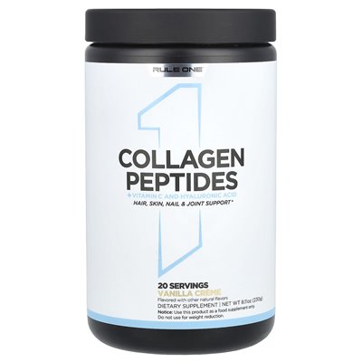 Reguła jedno białka, peptydy kolagenowe + witamina C i kwas hialuronowy, waniliowy creme, 8,11 uncji (230 g)