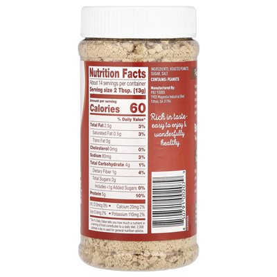 PB2 Foods Original Crunchy Erdnussbutterpulver, 6,5 oz (184 g)