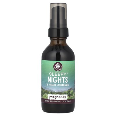 Wishgarden Herbs, Sleepy ™ Nights &amp Fresh Mornings, ciąża, 2 flory (59 ml)