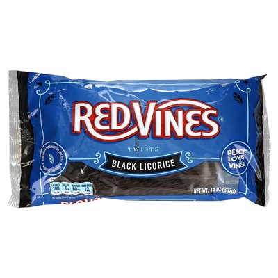 Red Vine, Twists, schwarze Lakritze, 14 oz (397 g)