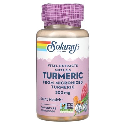 Solaray, Wichtige Extrakte Super Bio Kurkuma, 300 mg, 30 vegetarische Kapseln