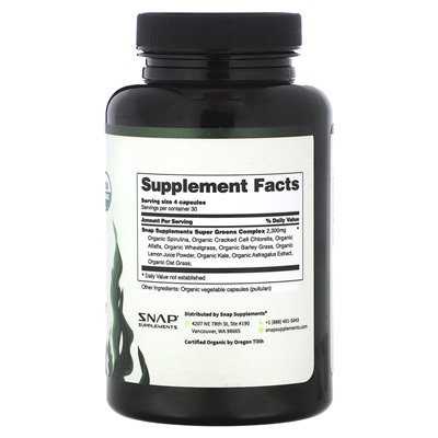 Snap Supplements, Bio-Spirulina und Chlorella, 120 Kapseln