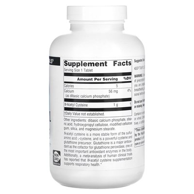 Źródło Naturals, N-acetylu cysteina, 1000 mg, 180 tabletek