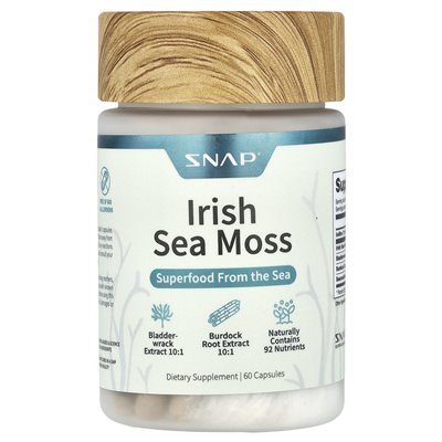 Suplementy snap, irlandzkie mchu, 60 kapsułek