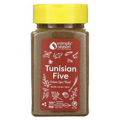 Usimplysason, Artisan Spice Blend, Tunisian Five, 4.8 oz (135 g)