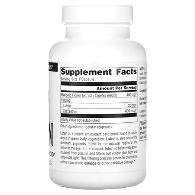 Source Naturals, Lutein, 20mg, 120 Capsules