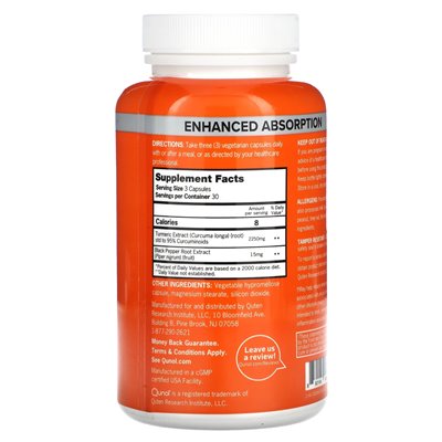 Qunol, Turmeric, 2250 mg, 90 capsules (750 mg per capsule)