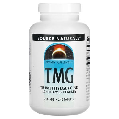 Źródło Naturals, TMG, 750 mg, 240 tabletek Źródło Naturals, TMG, 750 mg, 240 tabletek