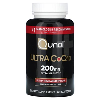 Qunol, Ultra COQ10, dodatkowa siła, 200 mg, 60 miękkich Qunol, Ultra COQ10, dodatkowa siła, 200 mg, 60 miękkich