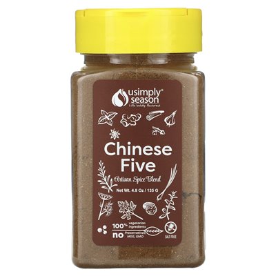 Usimplyseason, Artisan Spice Blend, Chińskie pięć, 4,8 uncji (135 g) Usimplyseason, Artisan Spice Blend, Chińskie pięć, 4,8 uncji (135 g)