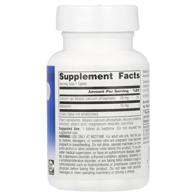 Źródło Naturals, Sleep Science®, melatonina, 10 mg, 60 tabletek