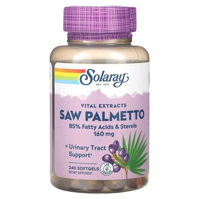 Solaray, Ätherische Extrakte, Palmetto, 160 mg, 240 Kapseln