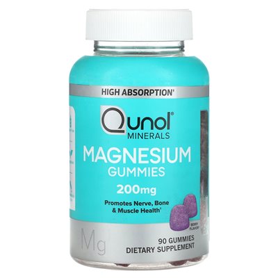 Qunol, Magnesium Gummy, Berry, 100mg, 90 gummies