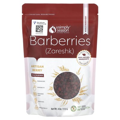 Usimplyseason, Artisan Berry, Barberries (Zareshk), whole, 4 oz (113 g)