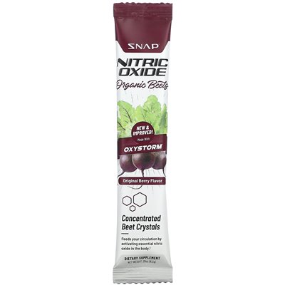 Snap Supplements, Nitric Oxide, Organic Beetroot, Original Berry, 10 Packs, 0.29 oz (8.2 g)