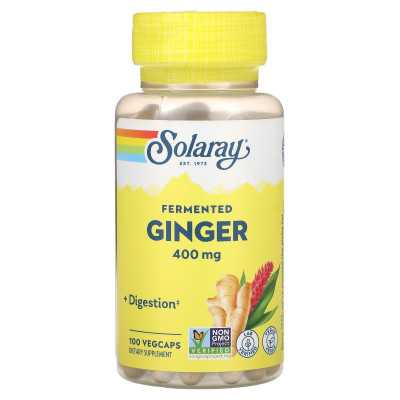 Solaray, fermentierter Ingwer, 400 mg, 100 pflanzliche Kapseln