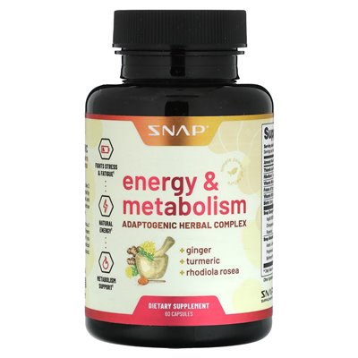Snap Supplements, Energie und Stoffwechsel, 60 Kapseln