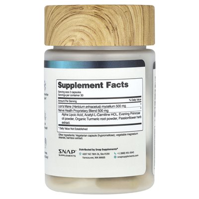 Snap Supplements, Nervous Health, 60 Capsules