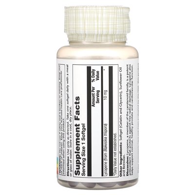 Solaray, Lycopin, 10 mg, 60 Softgels