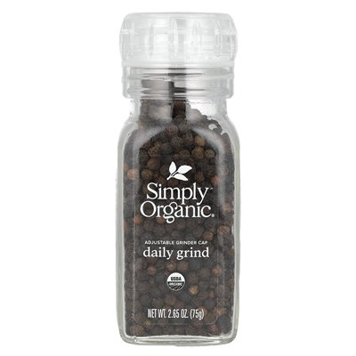 Po prostu organiczne, codzienne grind, czarny pieprz, 2,65 uncji (75 g)