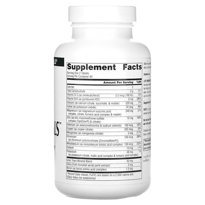 Natural source, vital minerals, iron-free, 120 tablets